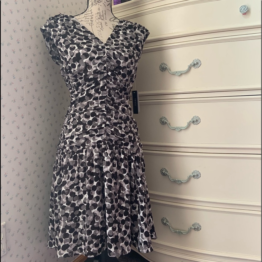 Isaac Mizrahi Layered Polka Dot Dress